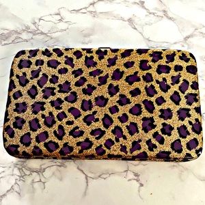 Gold & Purple Leopard print Wallet